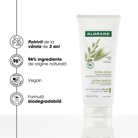 Balsam cu extract de ovaz, 200 ml, Klorane 724017
