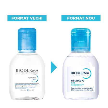 Apa micelara hidratanta dermatologica pentru fata si ochi Hydrabio H2O, 100 ml, Bioderma 822527