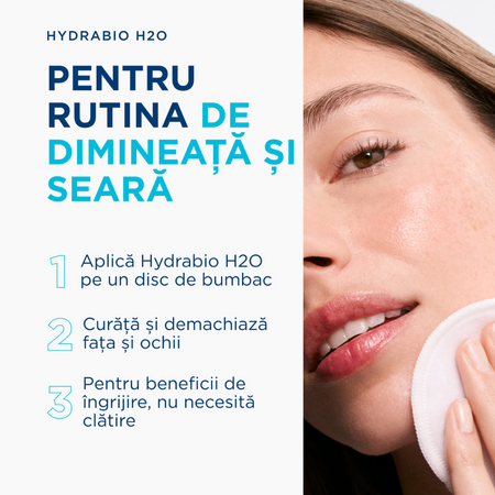 Apa micelara hidratanta dermatologica pentru fata si ochi Hydrabio H2O, 100 ml, Bioderma 822537