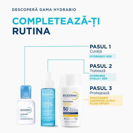 Apa micelara hidratanta dermatologica pentru fata si ochi Hydrabio H2O, 100 ml, Bioderma 822538