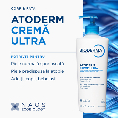 Crema Ultra hidratanta Atoderm, 500 ml, Bioderma 818212