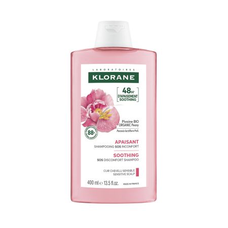 Sampon cu extract de bujor Bio pentru scalpul iritat, 400 ml, Klorane