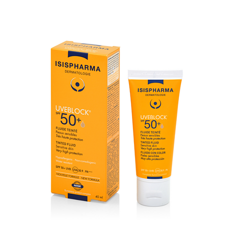 Fluid nuantator UVEBLOCK SPF 50+ Tinted Fluid, 40 ml, IsisPharma 678459