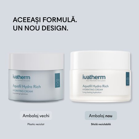 Crema hidratanta Rich Aquafil Hydra, 50ml, Ivatherm 824293