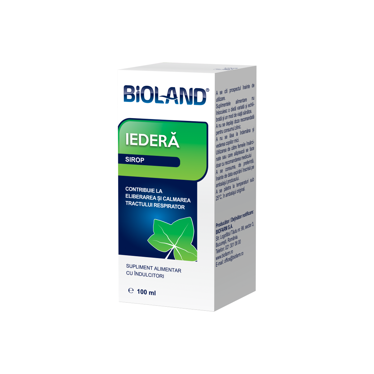 Bioland Iedera sirop, 100 ml, Biofarm