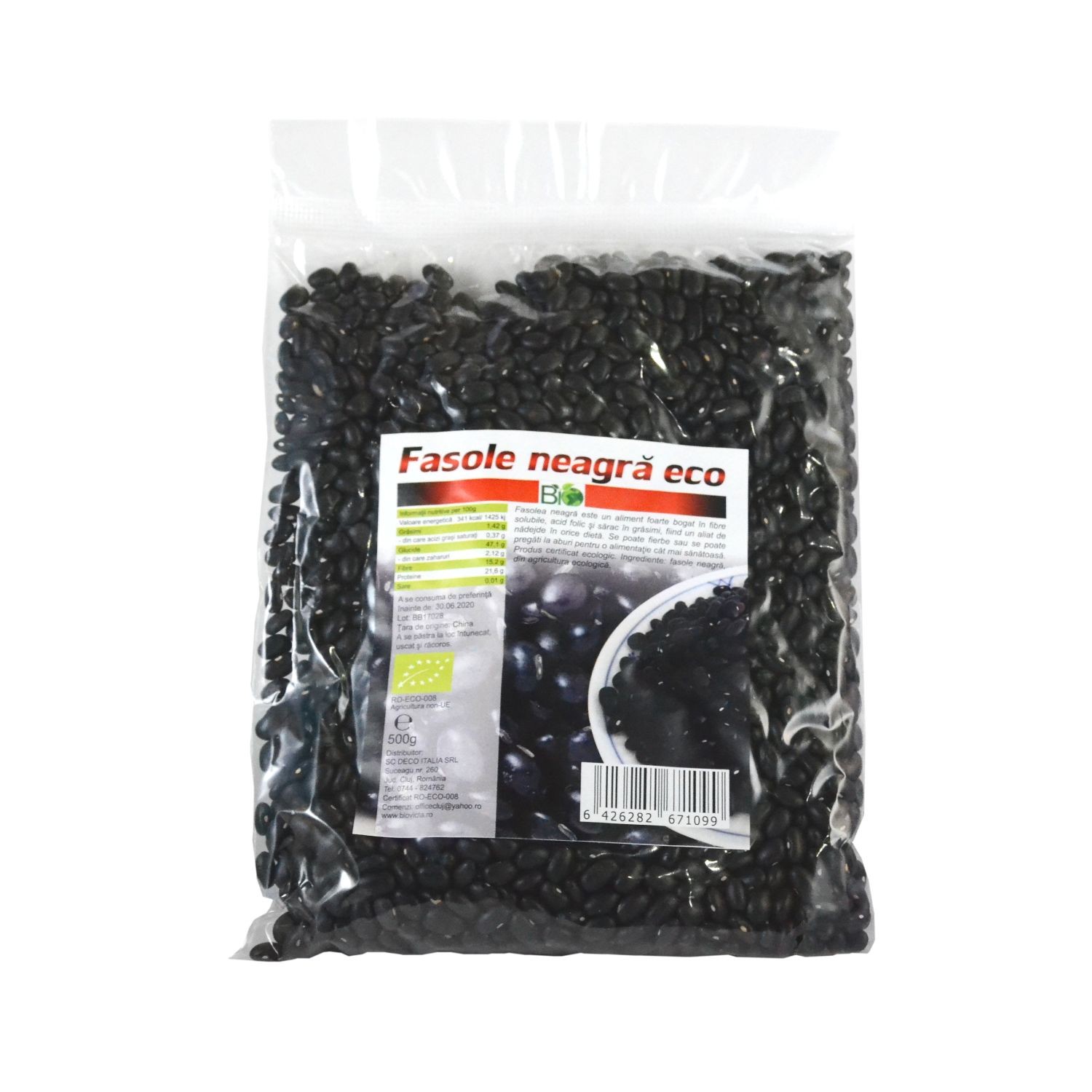 Fasole neagra Bio, 250 g, Managis