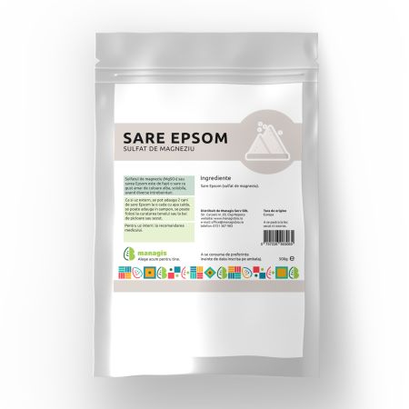 Sare Epsom (Sulfat de magneziu), 500 g, Managis