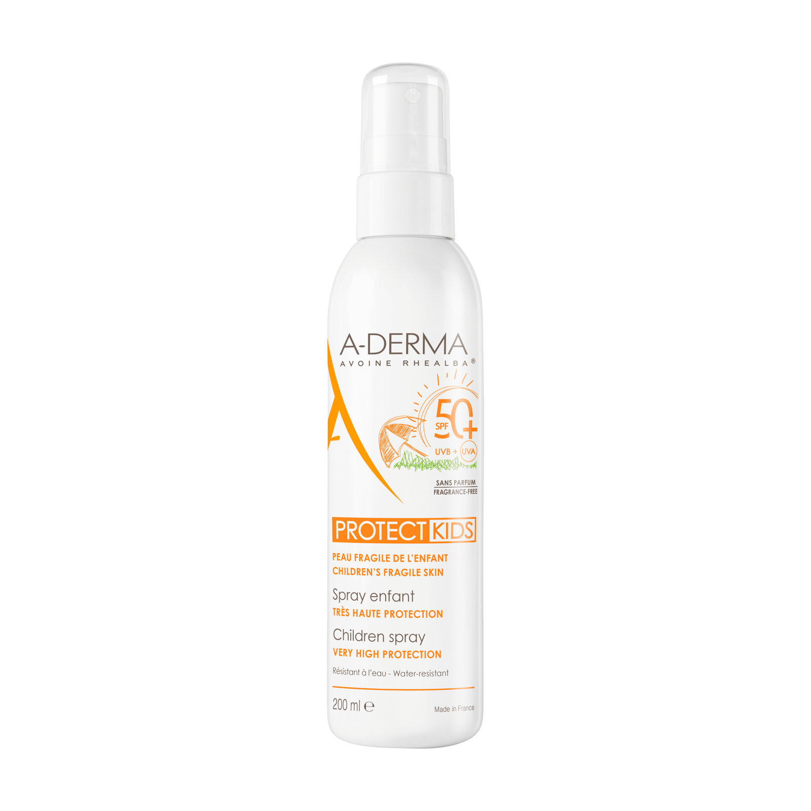 Spray protectie solara pentru copii SPF50+ Protect, 200 ml, A-Derma