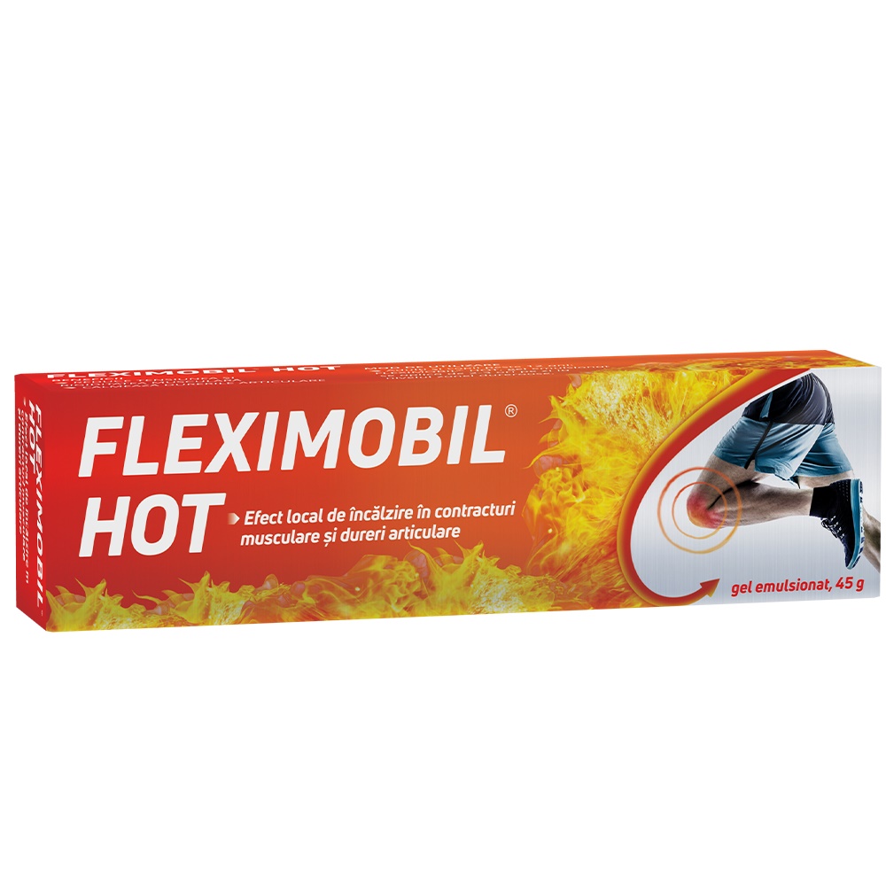 Gel emulsionat Fleximobil Hot, 45 g, Fiterman