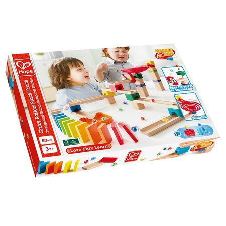 Set Quadrilla cu piese de domino, +3 ani, 50 de piese, Hape 516556