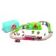 Set trenulet rustic si cutie de depozitare, Hape 516685