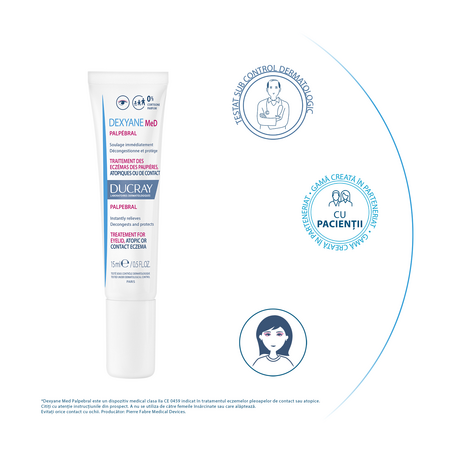 Crema pentru pleoape Dexyane MED Palpebral, 15 ml, Ducray 568567