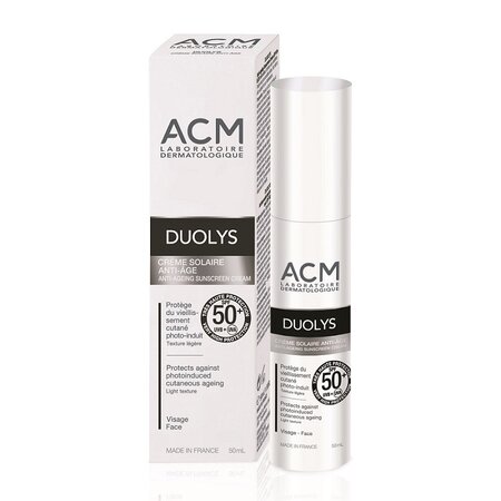 Crema pentru protectie solara anti-impatranire cu SPF 50+ Duolys, 50 ml, ACM