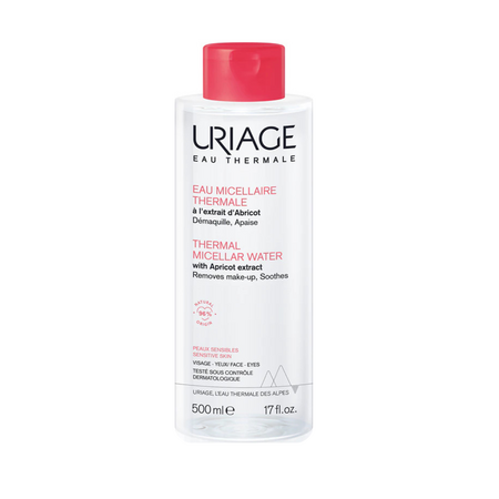 Apa micelara termala pentru ten sensibil cu roseata, 500 ml, Uriage