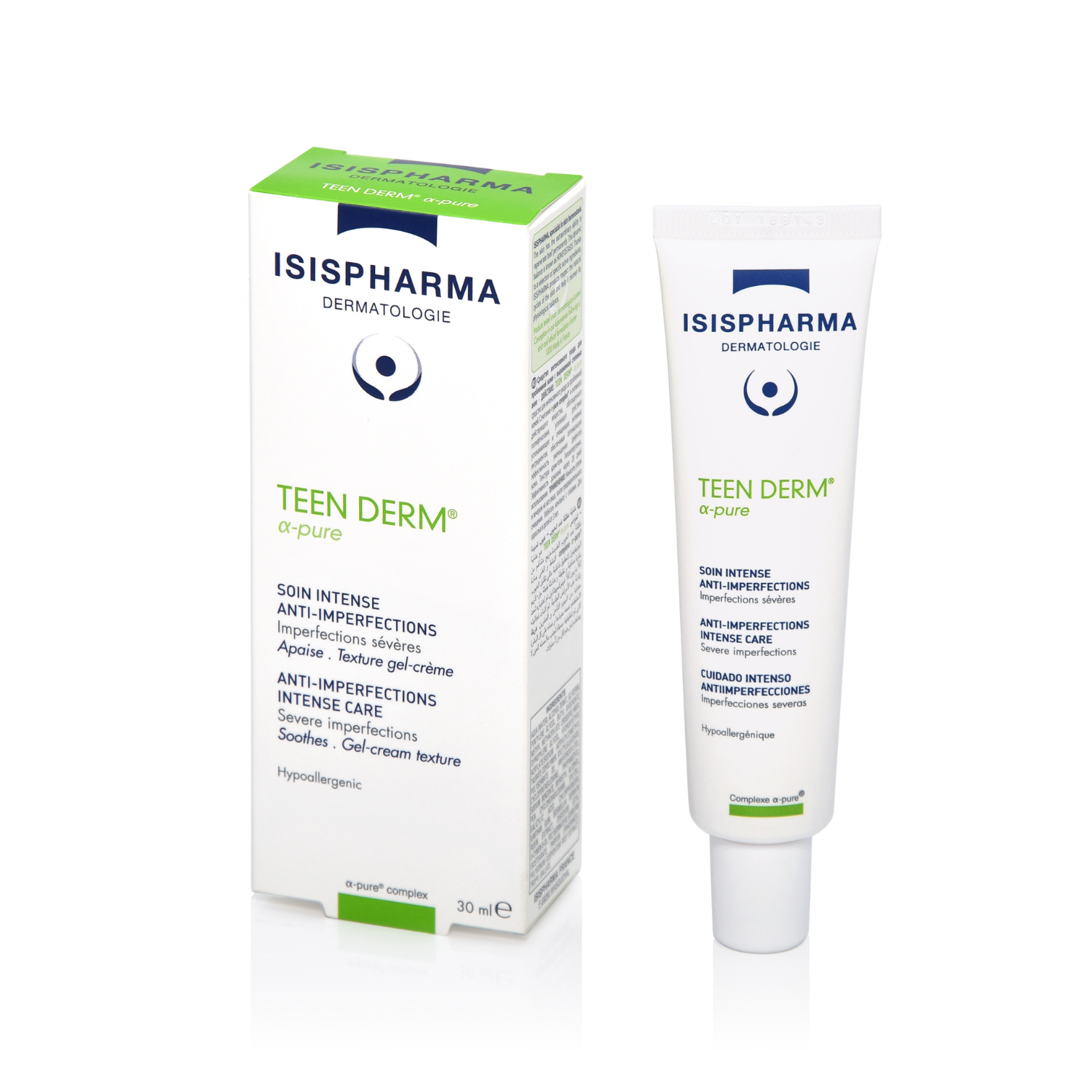 Gel crema pentru acnee severa Teen Derm Alpha Pure, 30 ml, IsisPharma