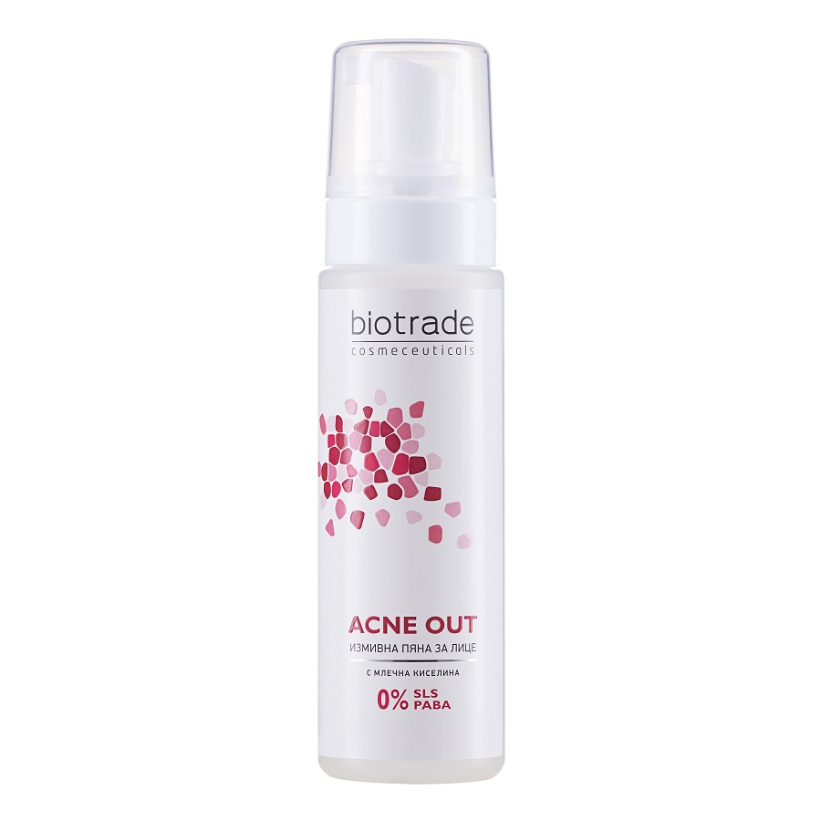 Spuma de curatare pentru ten acneic Acne Out, 150 ml, Biotrade