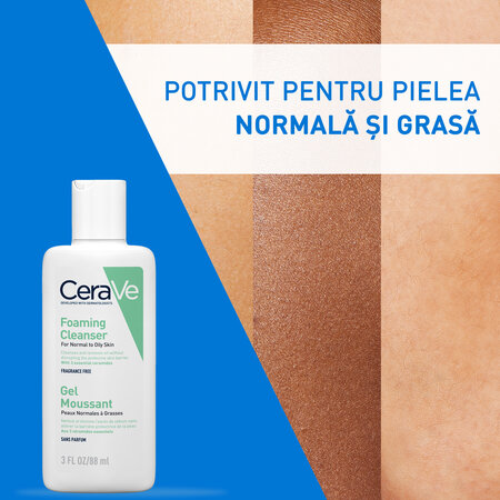 Gel de curatare spumant Travel Size, 88 ml, Cerave 692224