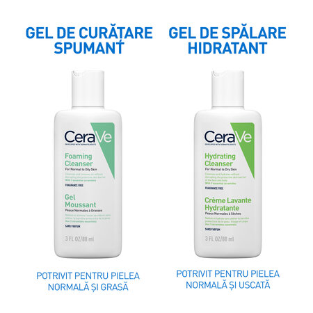 Gel de curatare spumant Travel Size, 88 ml, Cerave 692223