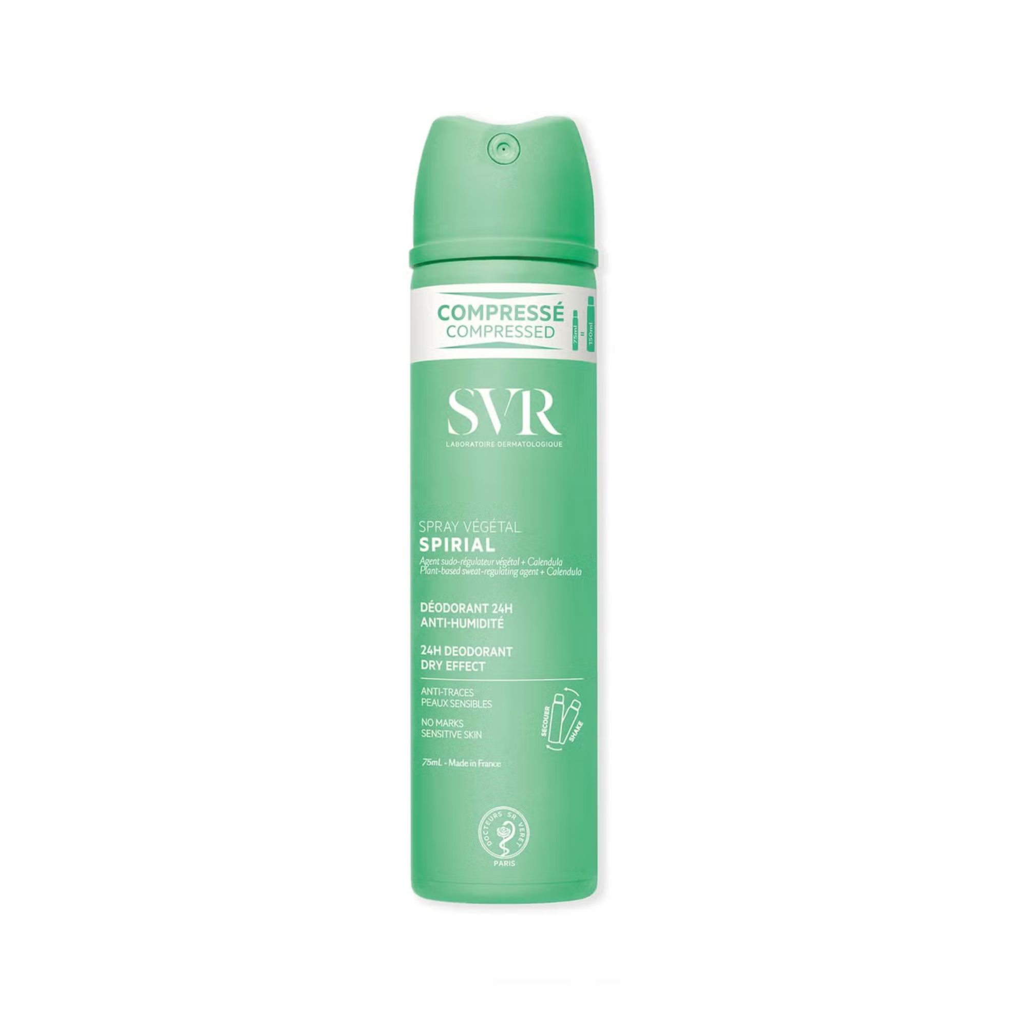 Spray antiperspirant vegetal Spirial, 75 ml, SVR