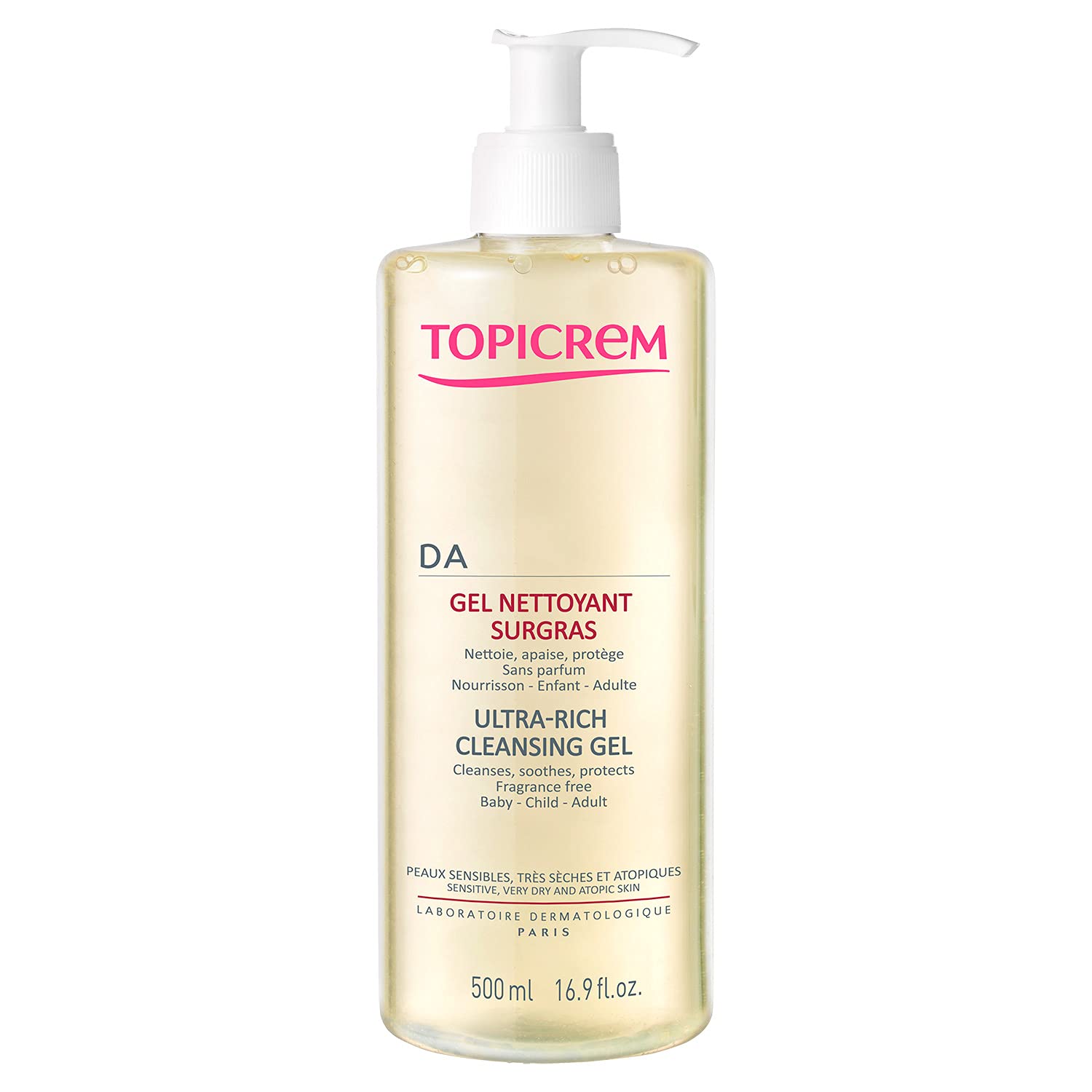 Gel de curatare Ultra Rich pentru piele atopica DA, 500 ml, Topicrem