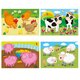 Set 4 puzzle-uri Animale de la ferma, +3 ani, 30 piese, Galt 645328