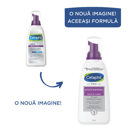 Spuma de curatare Pro SpotControl, 236 ml, Cetaphil 523091