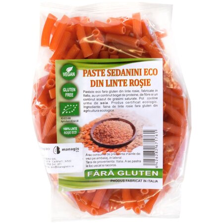Paste Sedanini din linte rosie eco