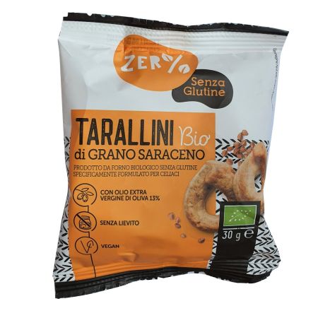 Snack Tarallini bio din hrisca Zer% Glutine, 30 g