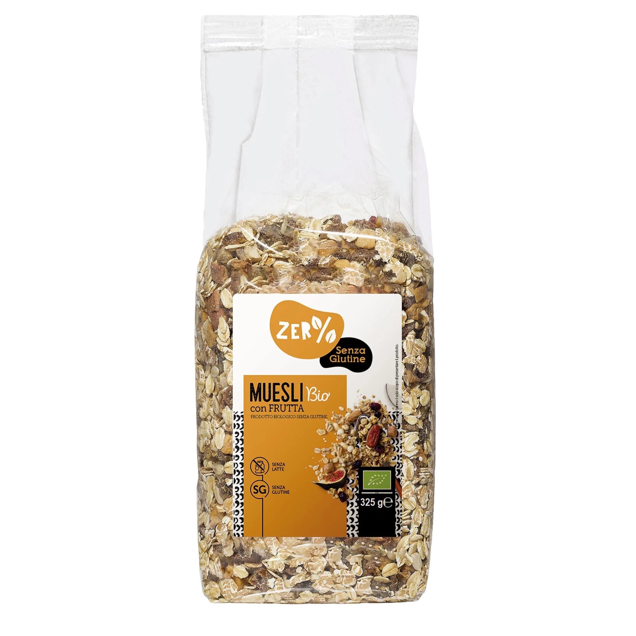 Musli Bio cu fructe fara gluten Zer% Glutine, 325 g, Fior di Loto