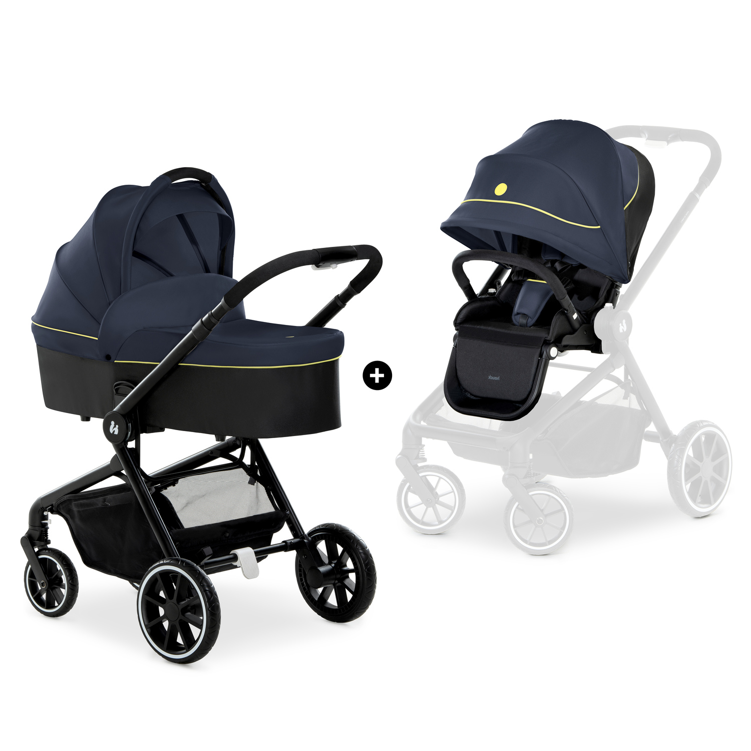 Carucior 2 in 1 Move so simply, Dark Navy Neon, Hauck