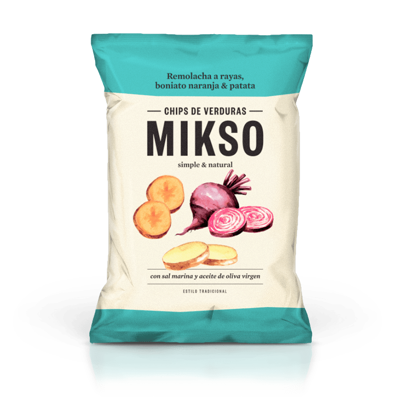 Chipsuri din sfecla, cartofi si cartofi dulci, 85 g, Mikso