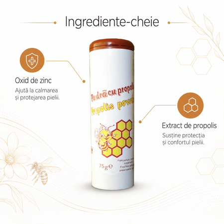 Pudra cu propolis, 75 g, Mebra 824823