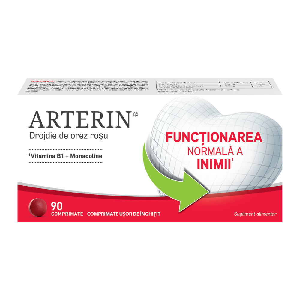 Arterin drojdie de orez rosu, 90 comprimate, Perrigo