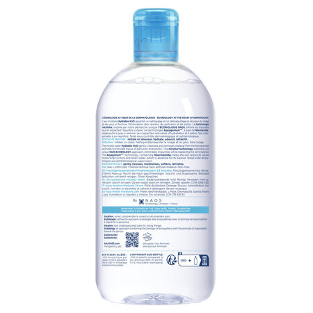 Apa micelara hidratanta dermatologica pentru fata si ochi Hydrabio H2O, 500 ml, Bioderma 822591