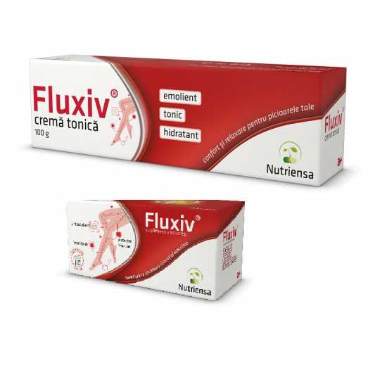 Pachet Fluxiv crema tonica + Fluxiv, 10 comprimate Nutriensa, Antibiotice SA