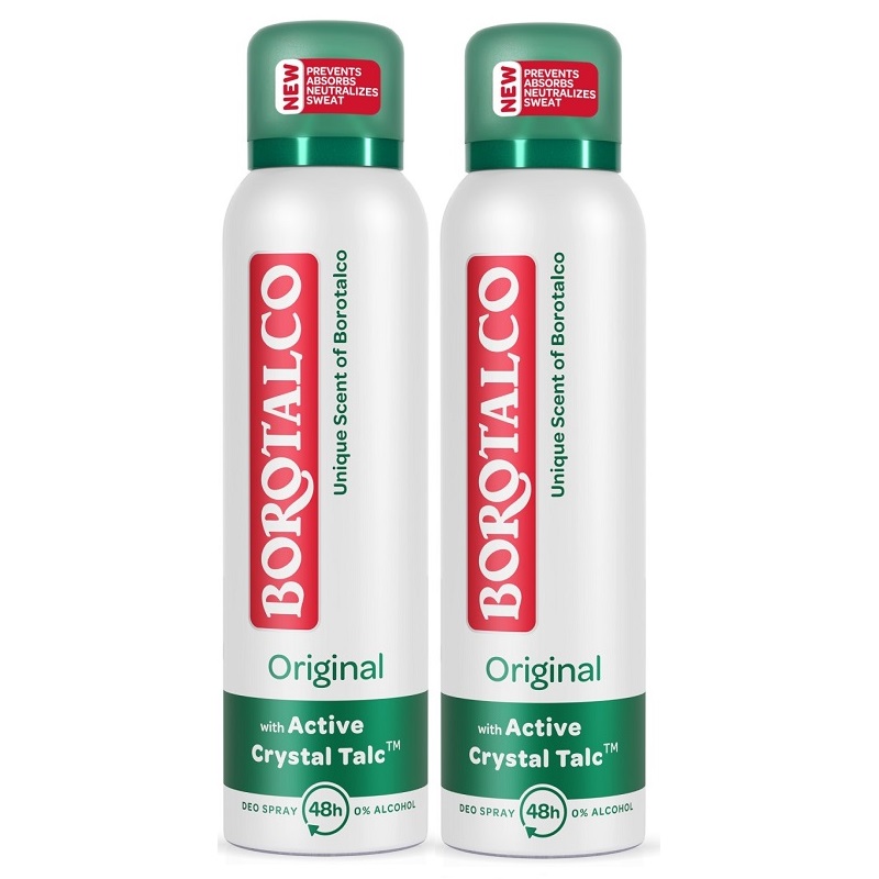 Pachet Deodorant spray Original, 2x150 ml, Borotalco