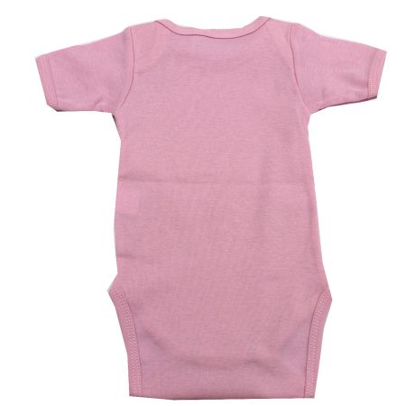 Body din bumbac cu maneca scurta Rib,, 18-24 luni, Roz, Baltic Bebe 518368