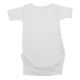 Body din bumbac cu maneca scurta Rib, 3-6 luni, Alb, Baltic Bebe 518305