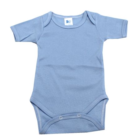 Body din bumbac cu maneca scurta Rib, 6-12 luni, Bleu