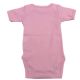 Body din bumbac cu maneca scurta Rib, 12-18 luni, Roz, Baltic Bebe 518371