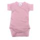 Body din bumbac cu maneca scurta Rib, 0-3 luni, Roz, Baltic Bebe 518384