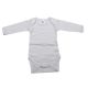 Body din bumbac cu maneca lunga Rib, 6-12 luni, Alb, Baltic Bebe 518397