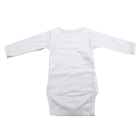 Body din bumbac cu maneca lunga Rib, 18-24 luni, Alb, Baltic Bebe 518400