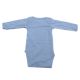 Body din bumbac cu maneca lunga Rib, 12-18 luni, Bleu, Baltic Bebe 518415