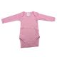 Body din bumbac cu maneca lunga Rib, 18-24 luni, Roz, Baltic Bebe 518433