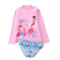 Costum de baie pentru fete, masura 4XL/130-140 cm, Roz, Baltic bebe