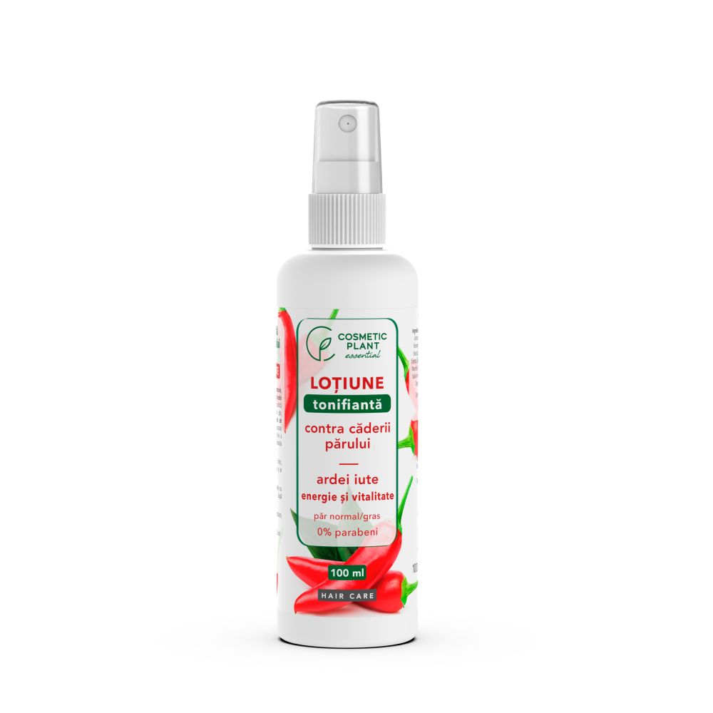 Lotiune tonifianta contra caderii parului cu ardei iute, 100 ml, Cosmetic Plant