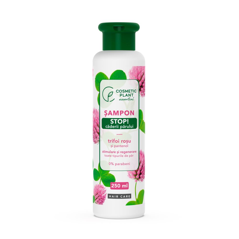 Sampon stop caderii parului cu pantenol si trifoi rosu, 250 ml, Cosmetic Plant