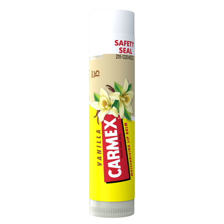 Balsam reparator pentru buze uscate cu vanilie, 4.25 g, Carmex 668377