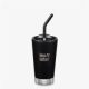 Pahar termo cu capac si pai, 473 ml, Shale Black, Klean Kanteen 519035